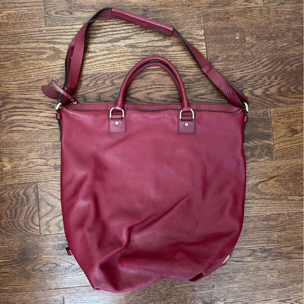 Diane von furstenberg dvf red leather bag
